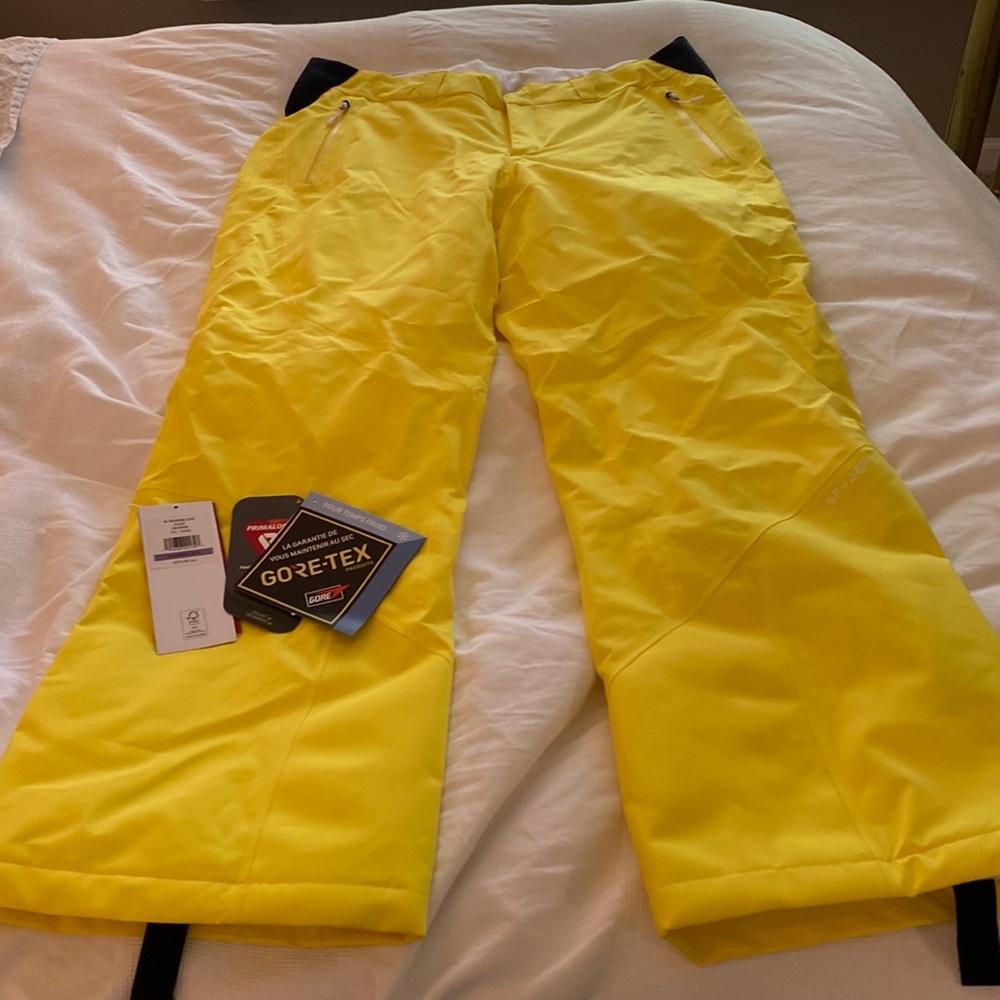 SPYDER yellow ski pants